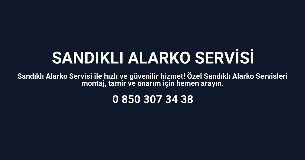Sandıklı Alarko Servisi
